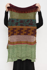 Knit Shawl, Green Mix