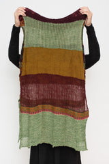 Knit Shawl, Green Mix
