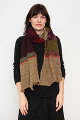 Knit Shawl, Beige Mix