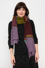 Knit Shawl, Purple Mix