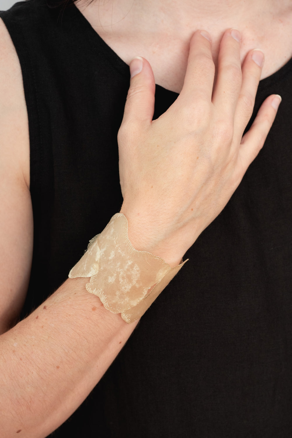 Washi and Silver Thread Bracelet