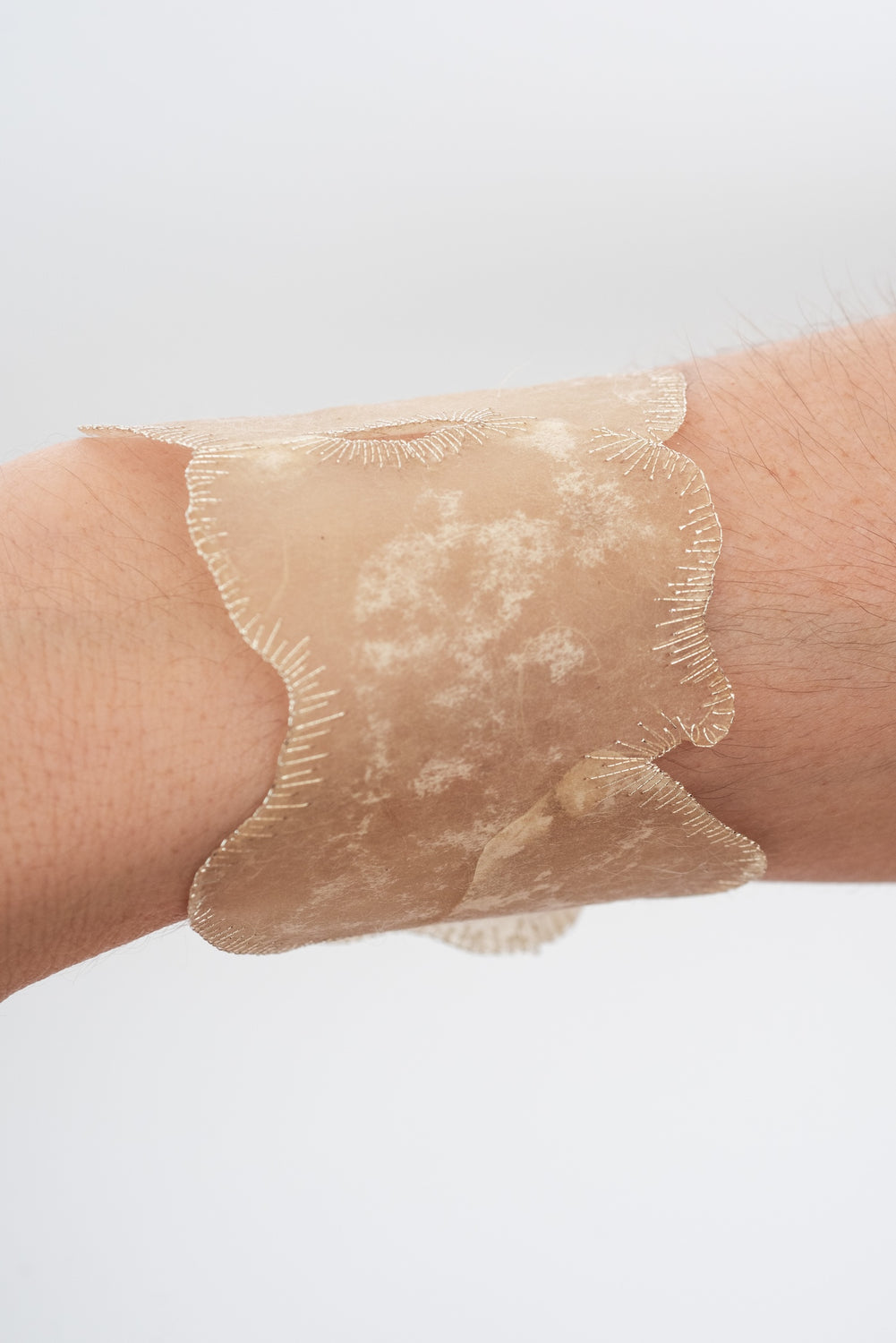 Washi and Silver Thread Bracelet