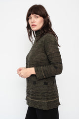 Wool Turtleneck Sweater, Dark Gray