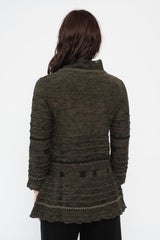Wool Turtleneck Sweater, Dark Gray