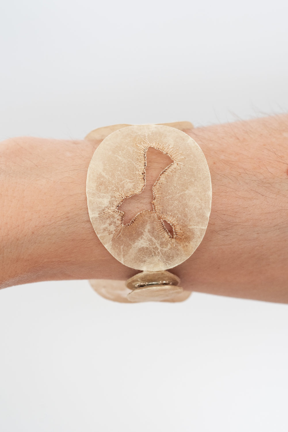 Washi and Gold Thread Bracelet