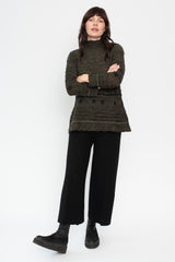 Knit Wool Pants Black