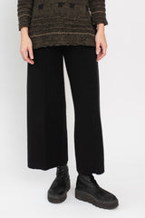 Knit Wool Pants Black