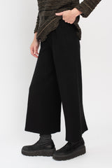 Knit Wool Pants Black