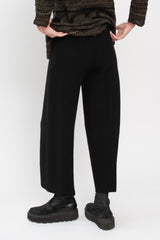 Knit Wool Pants Black
