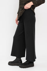 Knit Wool Pants Charcoal Grey