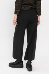 Knit Wool Pants Charcoal Grey