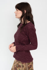 Wool Crew Neck Sweater Purple