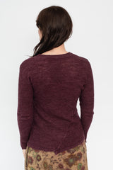 Wool Crew Neck Sweater Purple