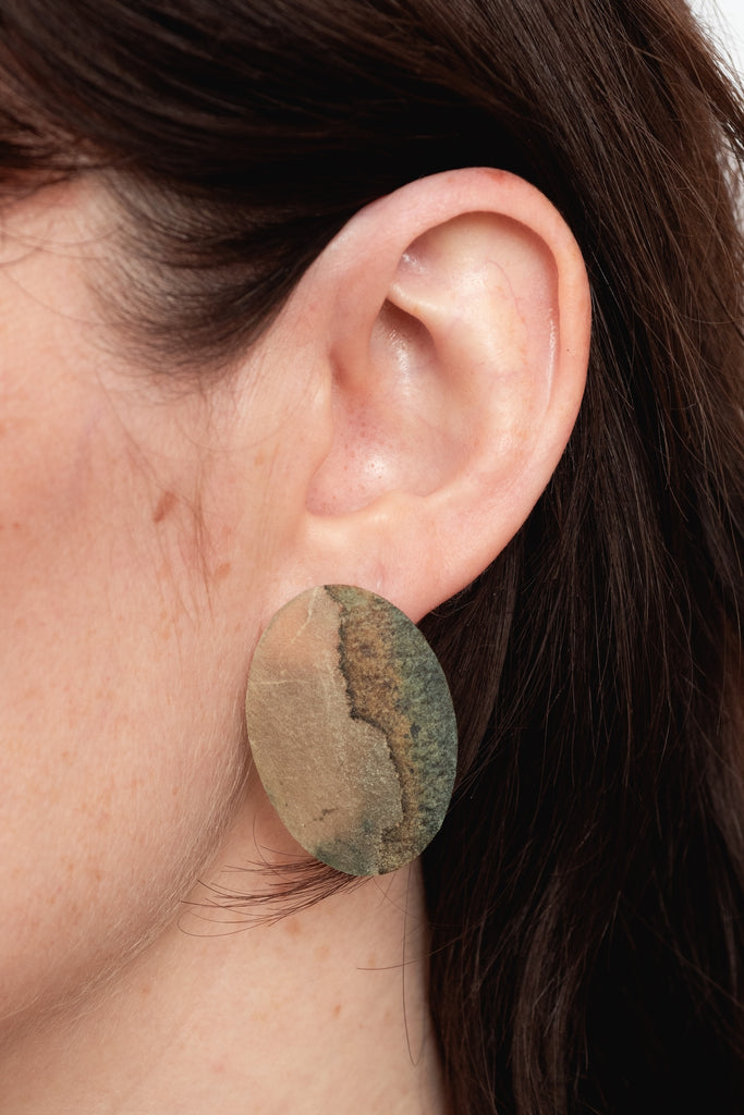 Indigo Washi Earrings A