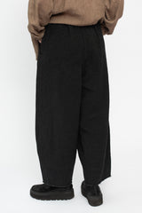 Dart Cotton and Linen Pants Black