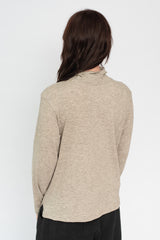 Cotton and Yak High Neck L/S T Shirt
