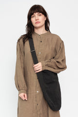 Garment Dyed Cotton and Linen Bag Navy