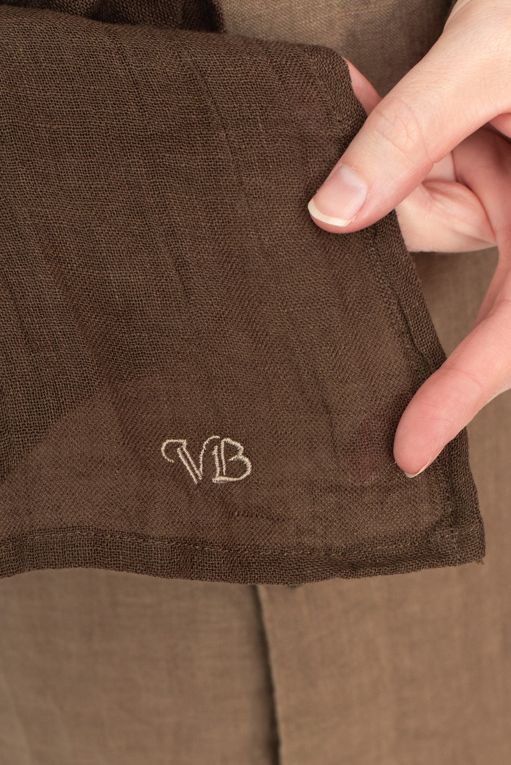 Linen Scarf Dark Olive