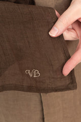 Linen Scarf Dark Olive