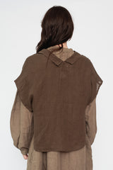 Linen Cape Blouse