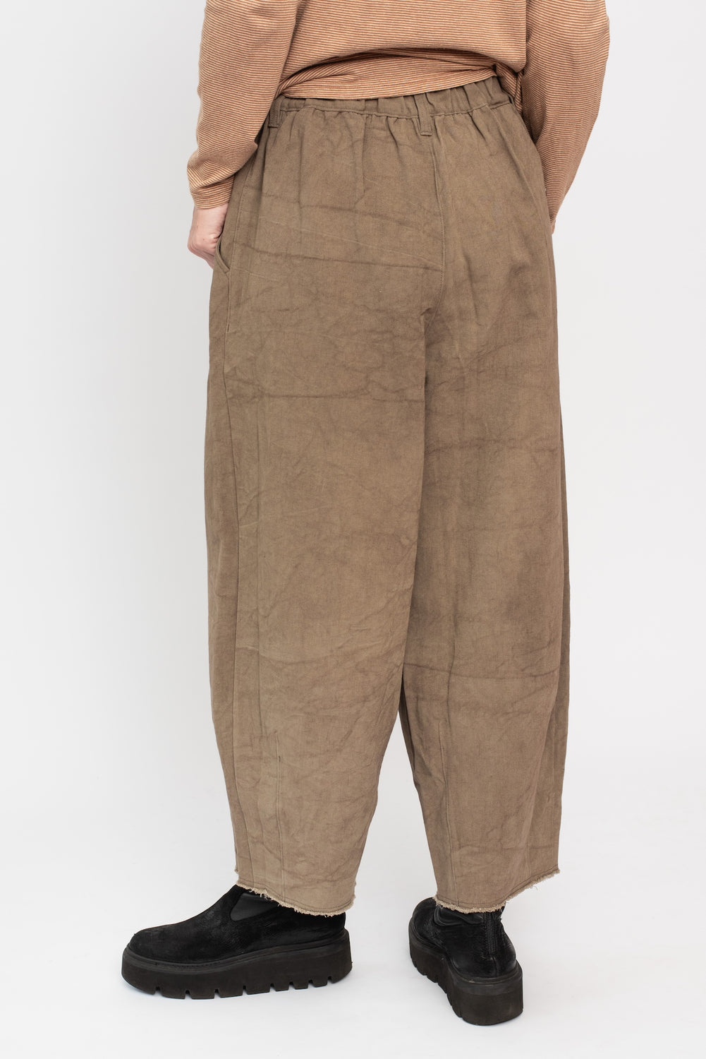 Dart Cotton and Linen Pants Olive