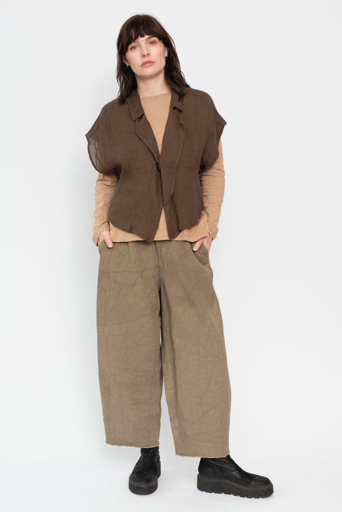 Linen Cape Blouse