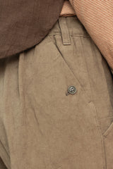 Dart Cotton and Linen Pants Olive