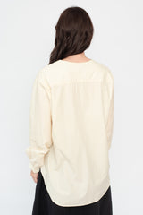 Cotton and Hemp Pintuck Blouse