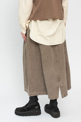Cotton and Linen Swallow Skirt Olive