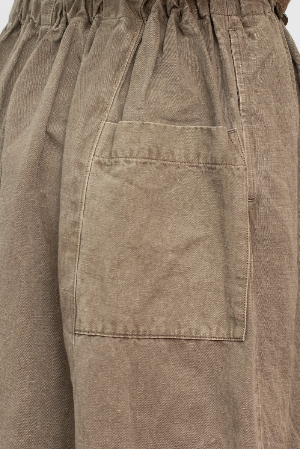 Cotton and Linen Swallow Skirt Olive