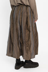Tucked Gather Skirt Gray Olive