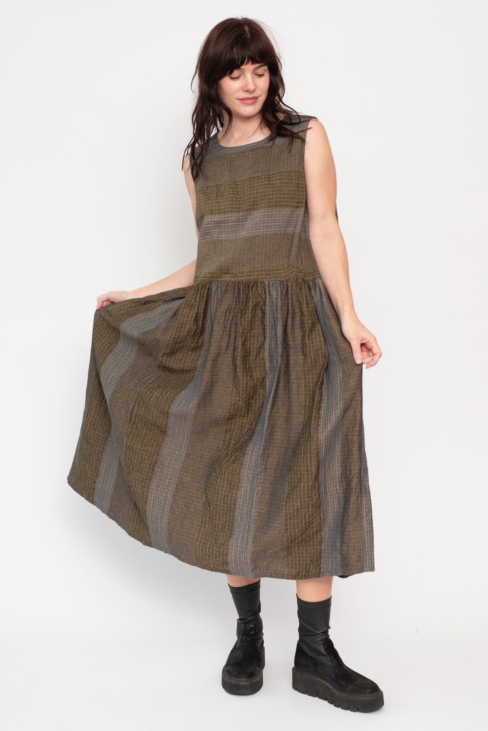 Linen and Ramie Sleeveless Dress