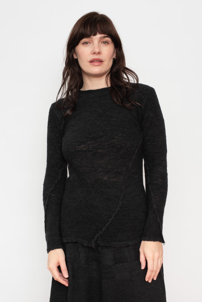 Wool Crew Neck Sweater Black