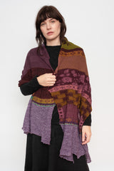 Knit Shawl, Purple Mix