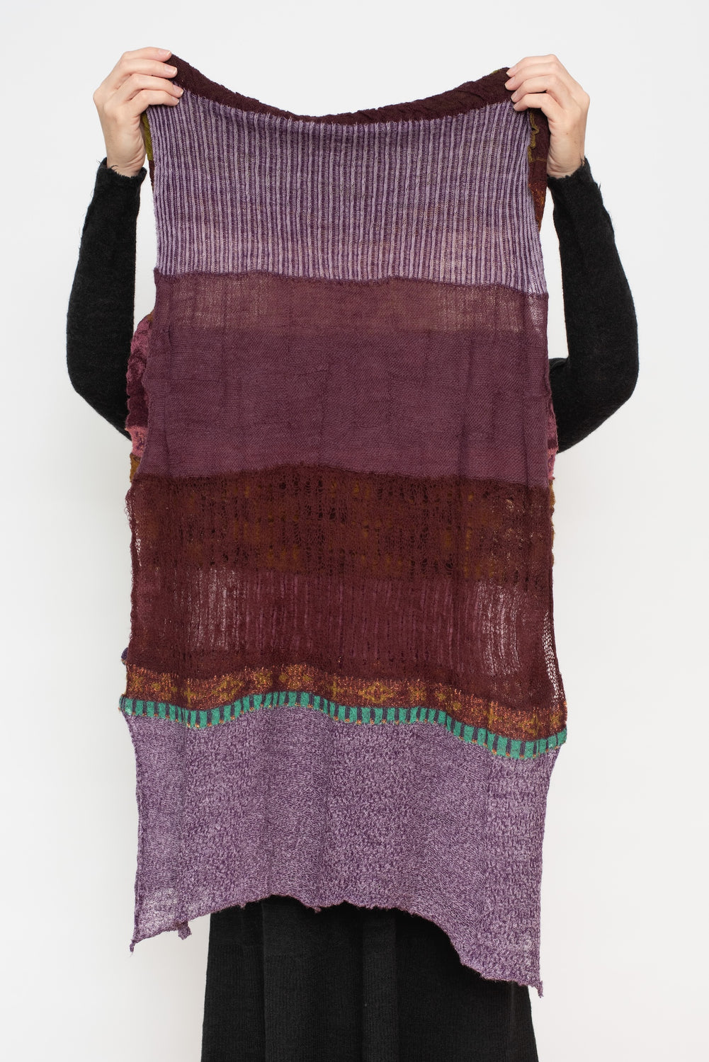 Knit Shawl, Purple Mix