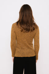 Knit Wool Turtleneck Sweater, Camel