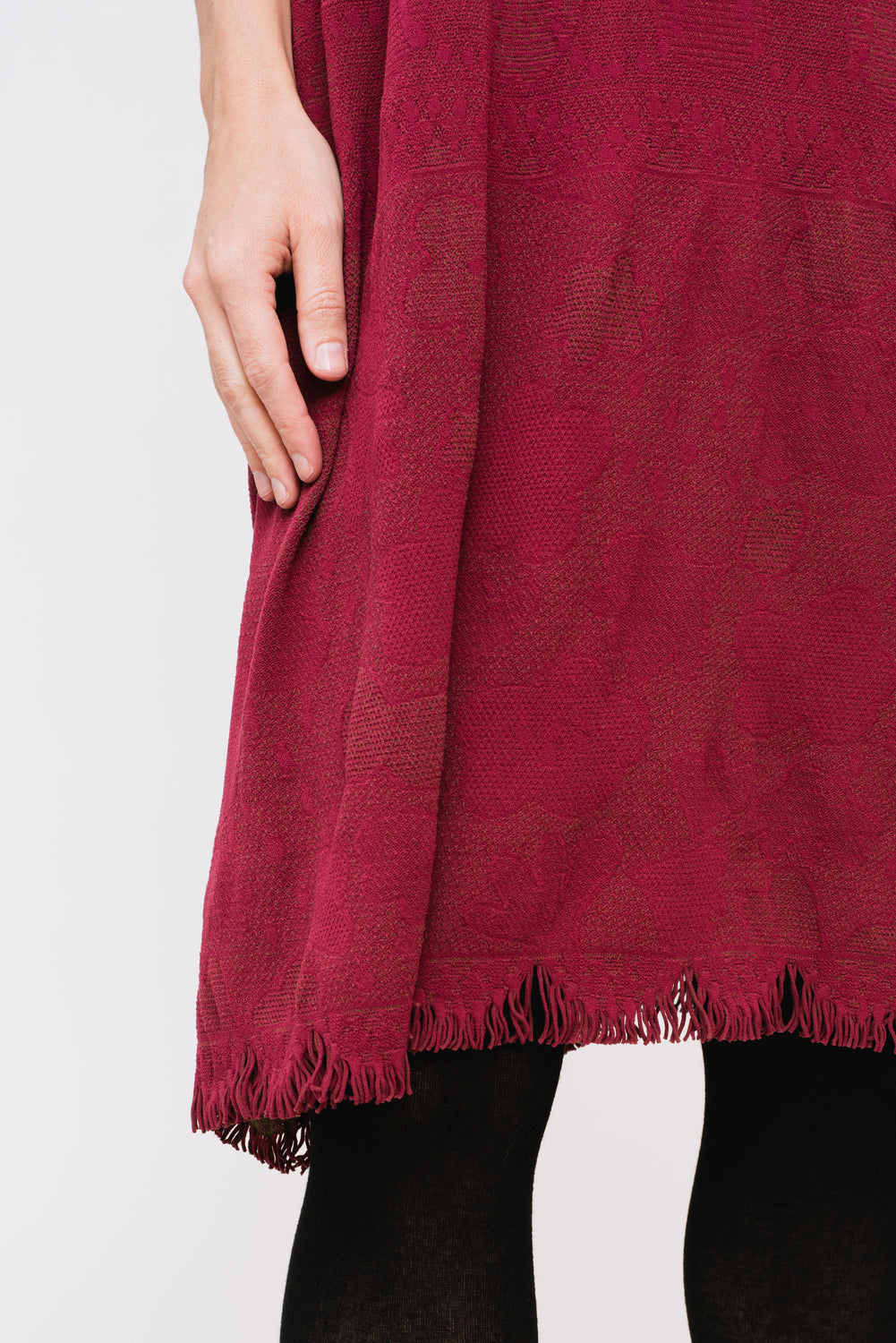 Reversible Knit Lace Dress, Khaki