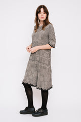 Seamless Reversible Knit Lace Dress, Light Grey