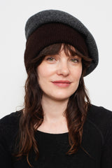 NATALIE Hat Gray x Brown