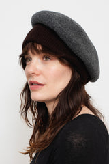 NATALIE Hat Gray x Brown