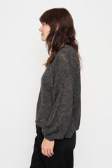 Peru Knit Boucle Pullover Charcoal