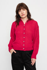 Peru Knit Cardigan Red