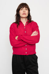 Peru Knit Cardigan Red
