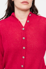 Peru Knit Cardigan Red