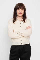 Peru Knit Cardigan White