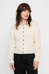 Peru Knit Cardigan White