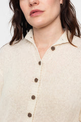 Peru Knit Cardigan White
