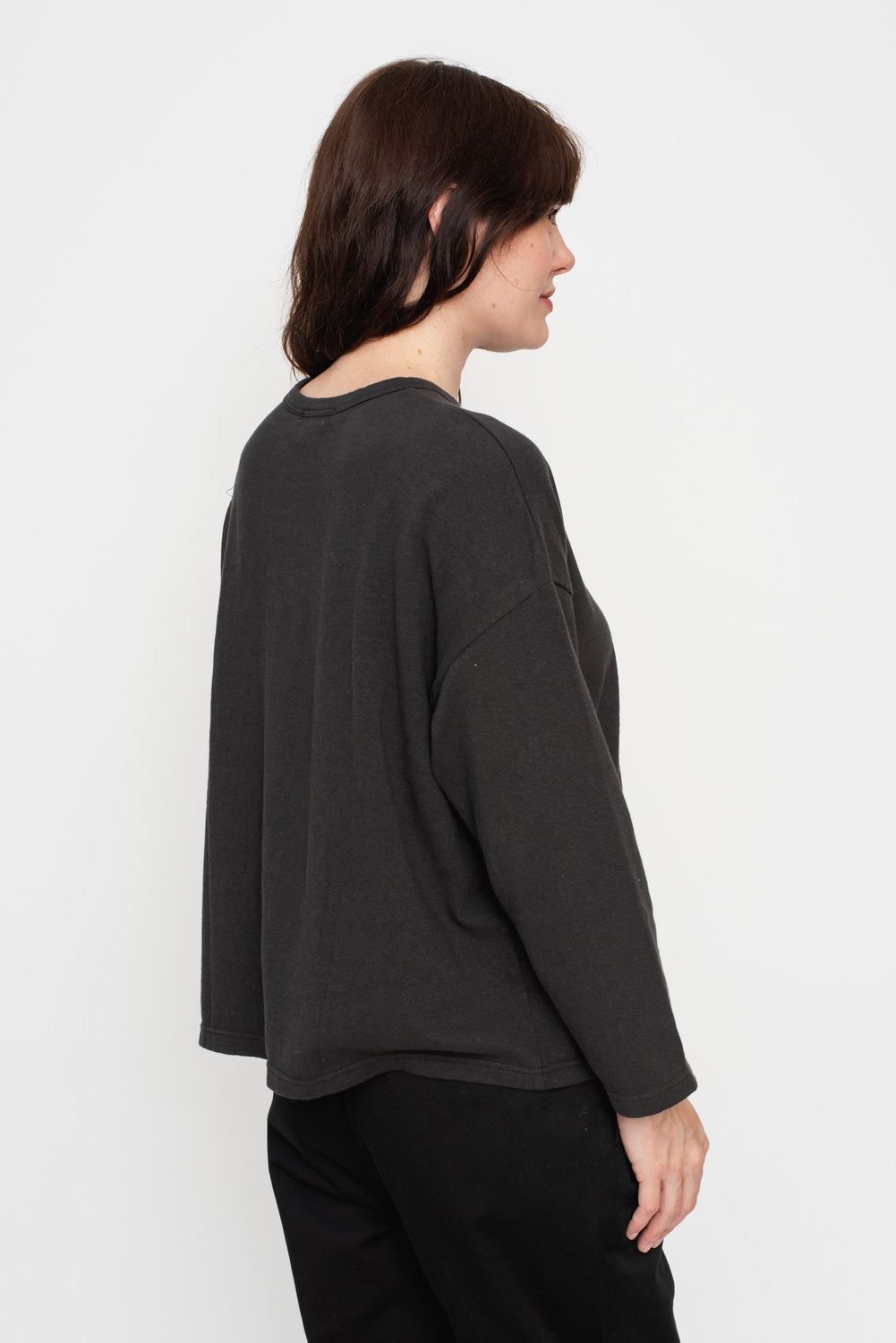 Cotton Long Sleeve T Shirt Black