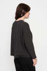 Cotton Long Sleeve T Shirt Black