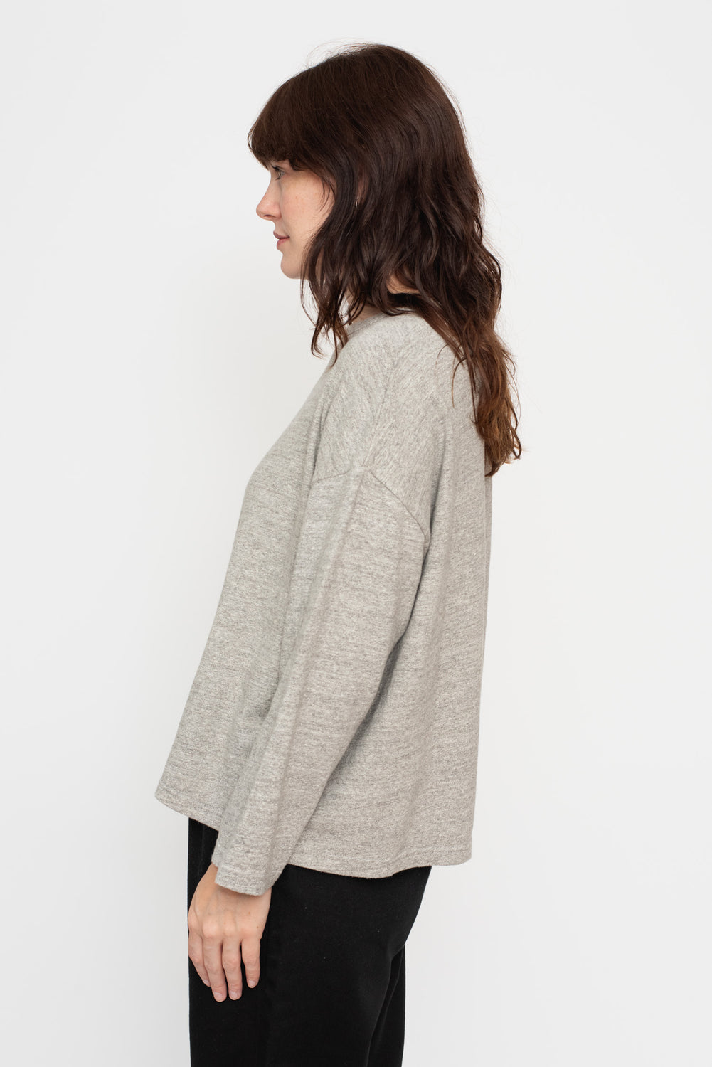 Cotton Long Sleeve T Shirt Grey